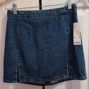 NWT BDG Urban Outfitters Double Slit Denim Mini Skirt Size S